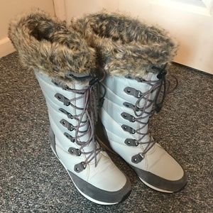 L.L. Bean 7.5M Pewter Carrabassett Fur Snow Boot